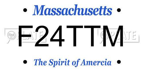 F24TTM Massachusetts License Plate
