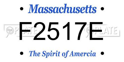 F2517E Massachusetts License Plate