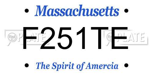F251TE Massachusetts License Plate