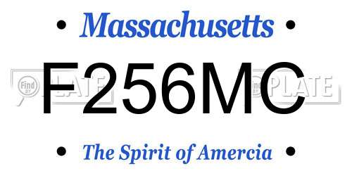 F256MC Massachusetts License Plate
