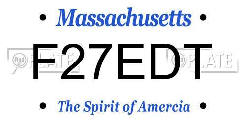 F27EDT Massachusetts License Plate