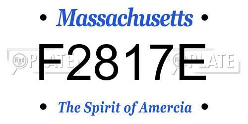 F2817E Massachusetts License Plate
