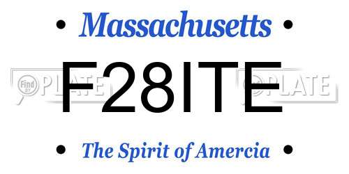 F28ITE Massachusetts License Plate
