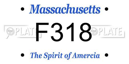 F318 Massachusetts License Plate