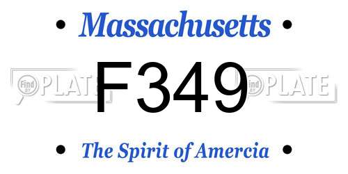 F349 Massachusetts License Plate