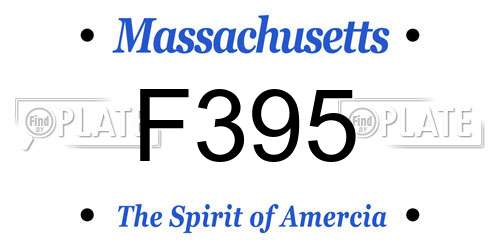 F395 Massachusetts License Plate