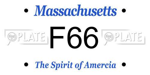 F66 Massachusetts License Plate