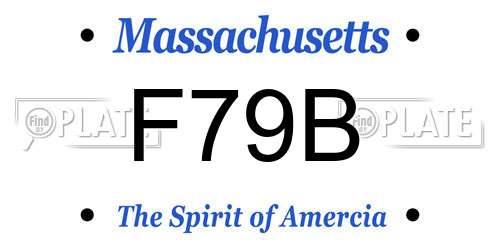 F79B Massachusetts License Plate