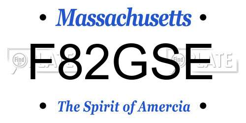 F82GSE Massachusetts License Plate
