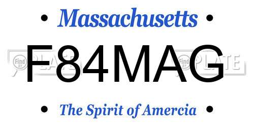 F84MAG Massachusetts License Plate