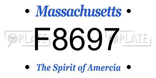 F8697 Massachusetts License Plate