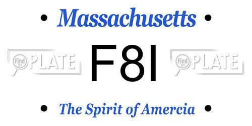 F8I Massachusetts License Plate