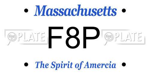 F8P Massachusetts License Plate