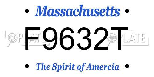 F9632T Massachusetts License Plate