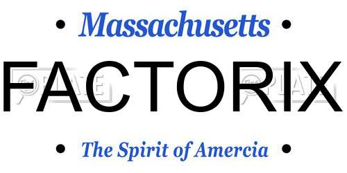 FACTORIX Massachusetts License Plate