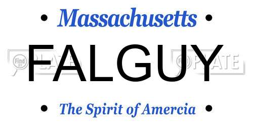 FALGUY Massachusetts License Plate