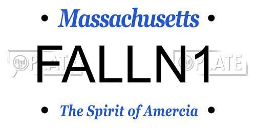 FALLN1 Massachusetts License Plate