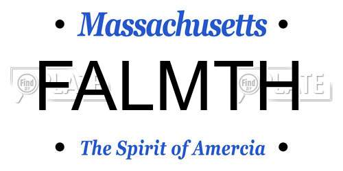 FALMTH Massachusetts License Plate