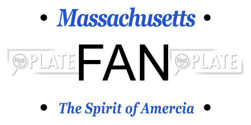 FAN Massachusetts License Plate