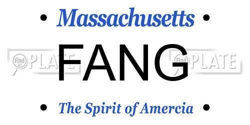 FANG Massachusetts License Plate