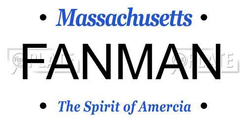 FANMAN Massachusetts License Plate