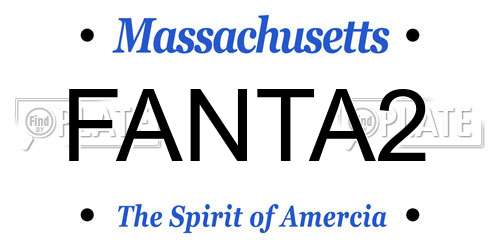 FANTA2 Massachusetts License Plate