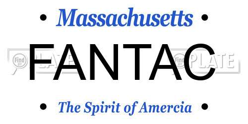 FANTAC Massachusetts License Plate