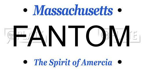 FANTOM Massachusetts License Plate
