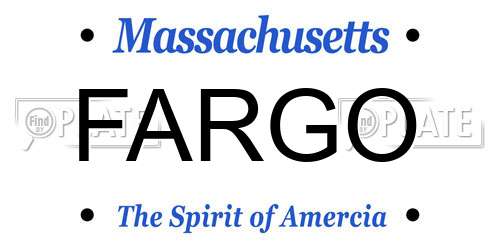 FARGO Massachusetts License Plate