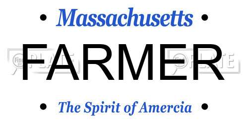 FARMER Massachusetts License Plate