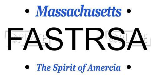 FASTRSA Massachusetts License Plate