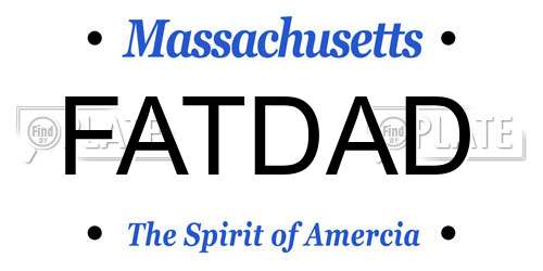 FATDAD Massachusetts License Plate