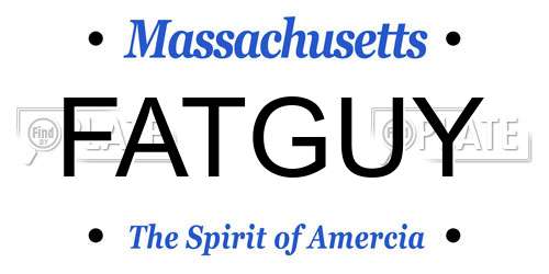 FATGUY Massachusetts License Plate