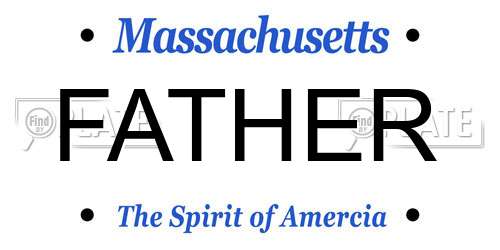 FATHER Massachusetts License Plate