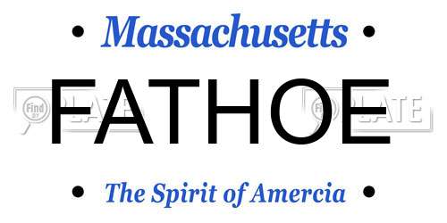 FATHOE Massachusetts License Plate