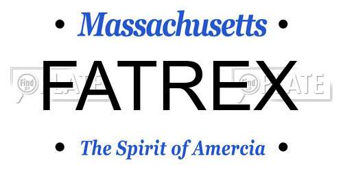 FATREX Massachusetts License Plate