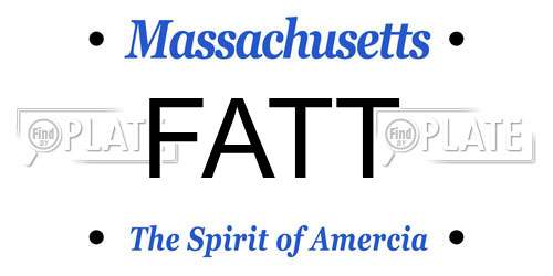 FATT Massachusetts License Plate