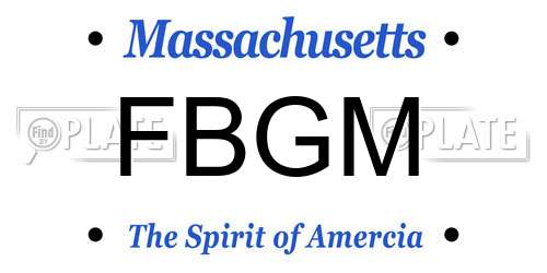 FBGM Massachusetts License Plate