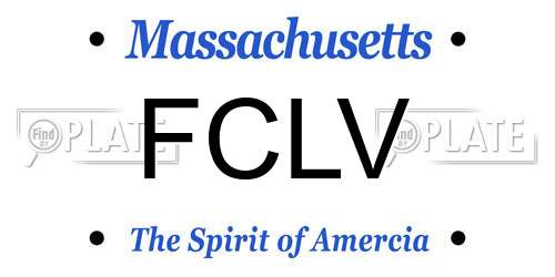 FCLV Massachusetts License Plate