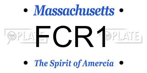 FCR1 Massachusetts License Plate