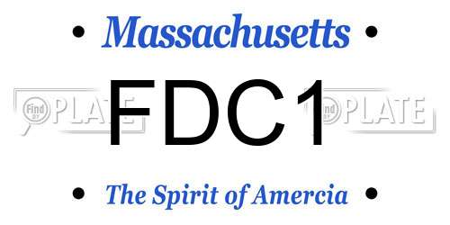 FDC1 Massachusetts License Plate