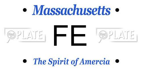 FE Massachusetts License Plate