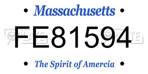 FE81594 Massachusetts License Plate