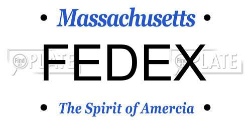 FEDEX Massachusetts License Plate