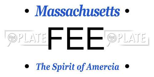 FEE Massachusetts License Plate