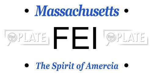 FEI Massachusetts License Plate