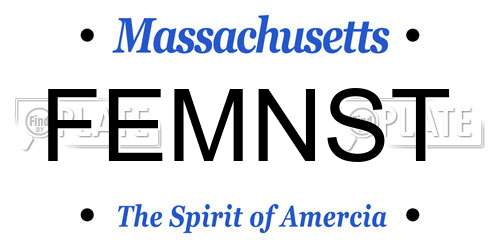FEMNST Massachusetts License Plate