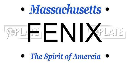 FENIX Massachusetts License Plate