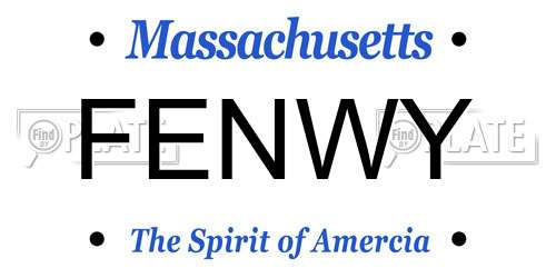FENWY Massachusetts License Plate