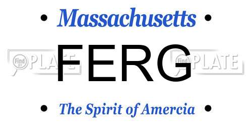 FERG Massachusetts License Plate
